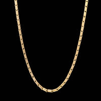 14K Yellow Gold Estate Barrel Link Chain