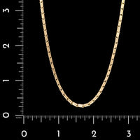 14K Yellow Gold Estate Barrel Link Chain