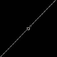14K White Gold Estate Diamond Halo Pendant Necklace