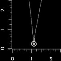 14K White Gold Estate Diamond Halo Pendant Necklace