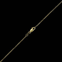 14K Yellow Gold Estate Green Sapphire and Diamond Halo Pendant Necklace