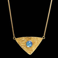 Daniel Spirer 18K Yellow Gold Rainbow Moonstone Necklace