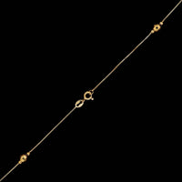 18K Yellow Gold Estate Bead Station Necklace