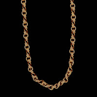 18K Yellow Gold Estate Fancy Link Endless Necklace