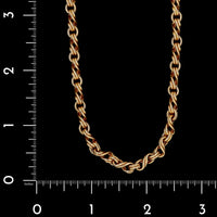 18K Yellow Gold Estate Fancy Link Endless Necklace