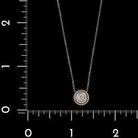 14K Two-tone Gold Estate Diamond Pendant Necklace