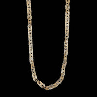 14K Yellow Gold Estate Textured Link Necklace