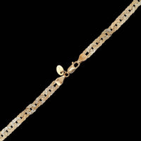 14K Yellow Gold Estate Textured Link Necklace