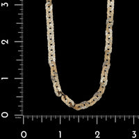 14K Yellow Gold Estate Textured Link Necklace