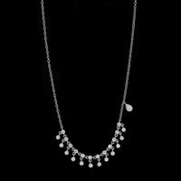 Meira T. 14K White Gold Estate Diamond Bezel Necklace
