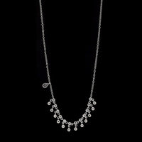 Meira T. 14K White Gold Estate Diamond Bezel Necklace