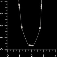 14K White Gold Estate Diamond Necklace