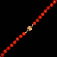 14K Yellow Gold Estate Coral Bead Necklace