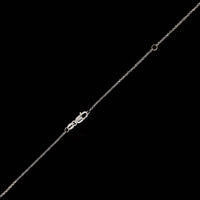14K White Gold Estate Diamond Solitaire Pendant Necklace