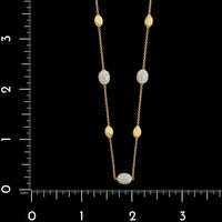 Marco Bicego 18K Yellow Gold Estate Diamond Siviglia Bean Necklace