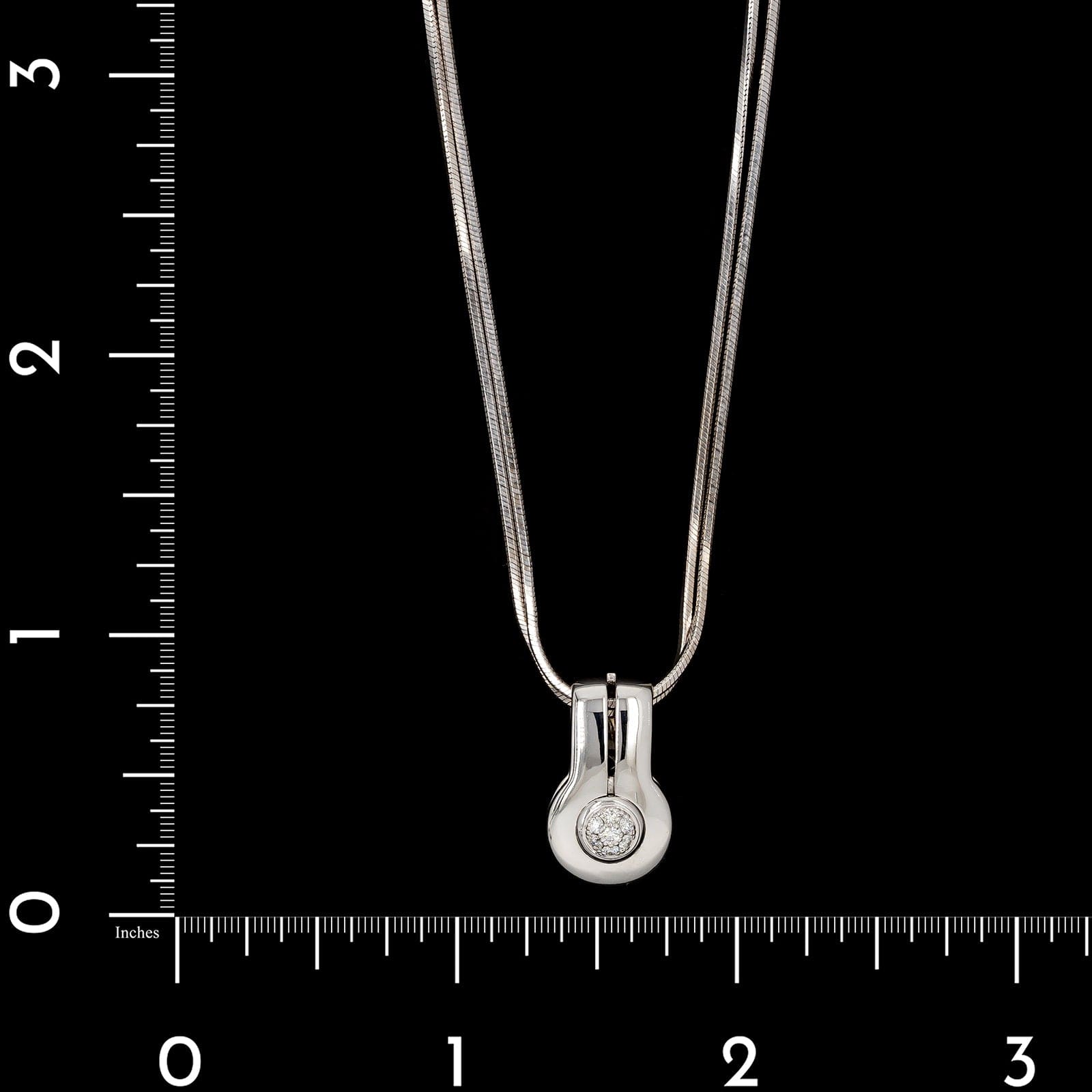 Di Modolo 18K White Gold Estate Diamond Pendant Necklace – Long's Jewelers
