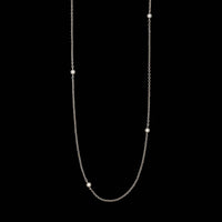 Vintage Platinum Estate Cultured Pearl Station Necklace