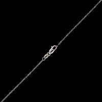 14K White Gold Estate Three Stone Diamond Pendant Necklace