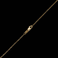 14K Yellow Gold Estate Diamond Solitaire Pendant Necklace