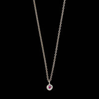 Roberto Coin 18K White Gold Estate Cento Diamond Solitaire Pendant Necklace