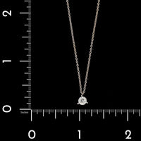 Roberto Coin 18K White Gold Estate Cento Diamond Solitaire Pendant Necklace