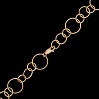 14K Yellow Gold Estate Circle Link Necklace