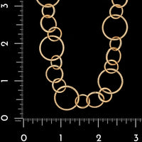 14K Yellow Gold Estate Circle Link Necklace