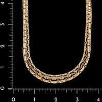 14K Yellow Gold Estate Graduated Fancy Link Necklace