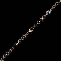 14K Yellow Gold Estate Gemstone Necklace