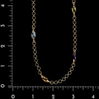 14K Yellow Gold Estate Gemstone Necklace