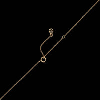 14K Yellow Gold Estate Black Diamond Heart Pendant Necklace