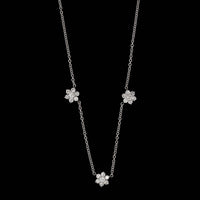 14K White Gold Estate Diamond Necklace