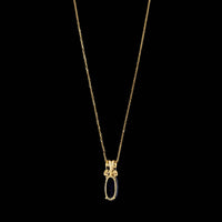 18K Yellow Gold Estate Tanzanite and Diamond Pendant Necklace