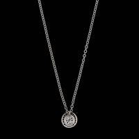 18K White Gold Estate Diamond Pendant Necklace