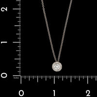 18K White Gold Estate Diamond Pendant Necklace