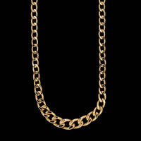 18K Yellow Gold Estate Graduated Hollow Curb Link Chain