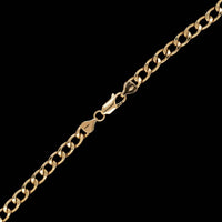 18K Yellow Gold Estate Graduated Hollow Curb Link Chain