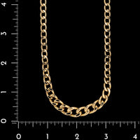 18K Yellow Gold Estate Graduated Hollow Curb Link Chain