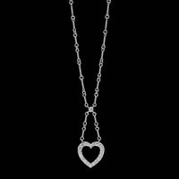 Tiffany & Co. Platinum Estate Diamond Drop Pendant Necklace