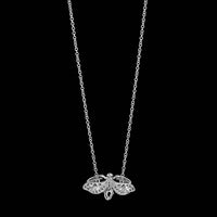 Tiffany & Co. Platinum Estate Tanzanite and Diamond Paper Flower Firefly Necklace