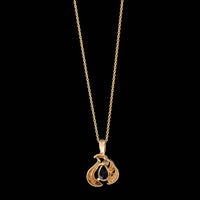 14K Yellow Gold Estate Tanzanite and Diamond Pendant Necklace