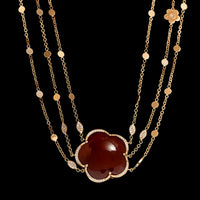 Pasquale Bruni 18K Rose Gold Carnelian and Diamond Bon Ton Sautoir Necklace