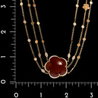 Pasquale Bruni 18K Rose Gold Carnelian and Diamond Bon Ton Sautoir Necklace
