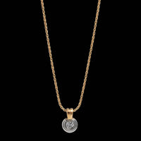 14K Two-tone Gold Estate Diamond Pendant Necklace