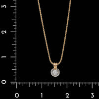14K Two-tone Gold Estate Diamond Pendant Necklace