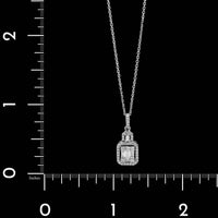18K White Gold Estate Diamond Pendant Necklace