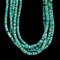 Jeff Lewis 18K Yellow Gold Estate Multi Strand Turquoise Bead Necklace