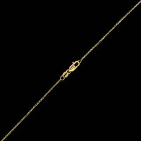 18K Yellow Gold Estate Aquamarine and Diamond Pendant Necklace