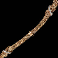 14K Two-tone Gold Estate Diamond Necklace