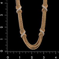 14K Two-tone Gold Estate Diamond Necklace